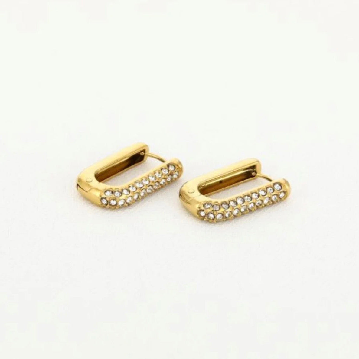 Basic Sparkle Hoops Gold