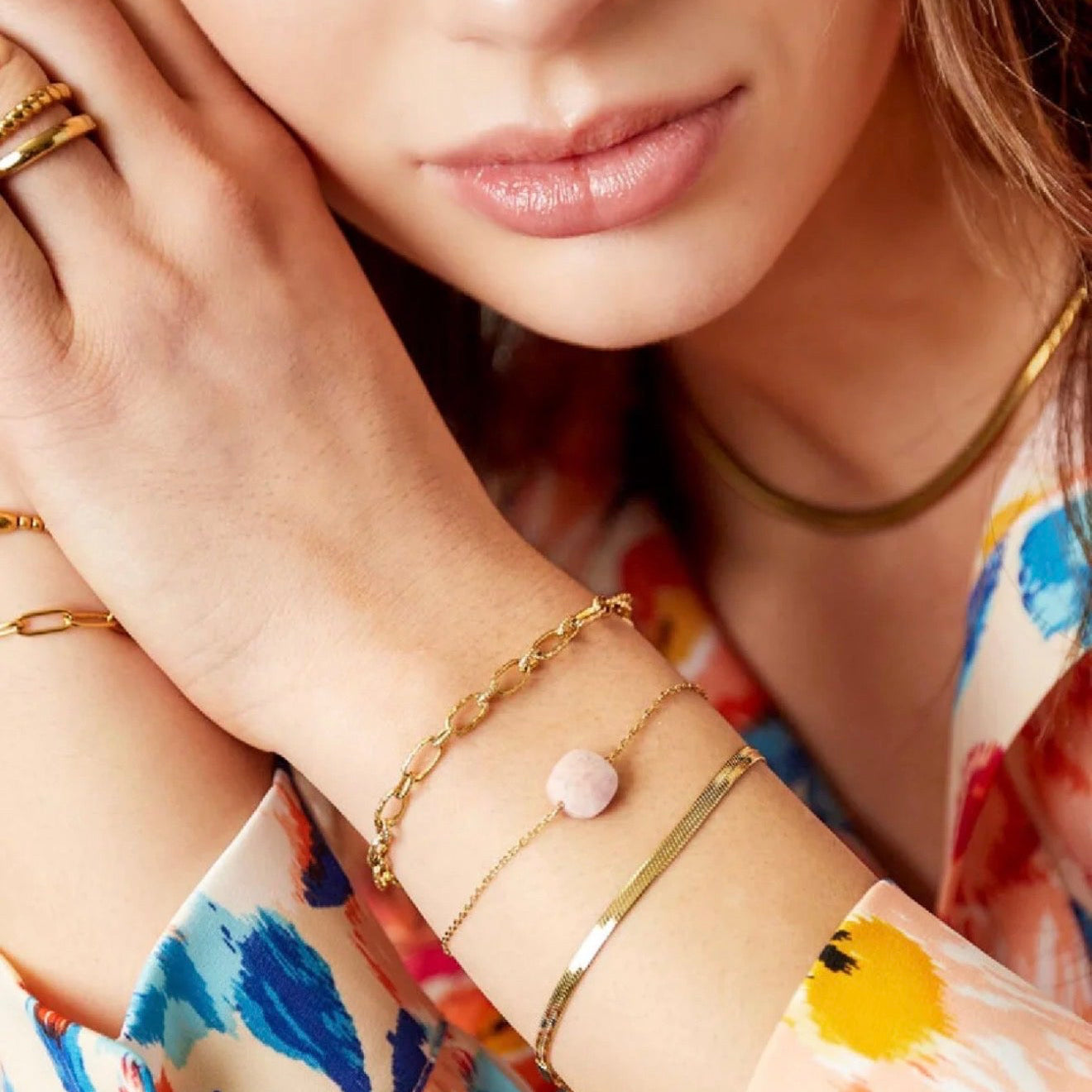 Plate Bracelet Gold