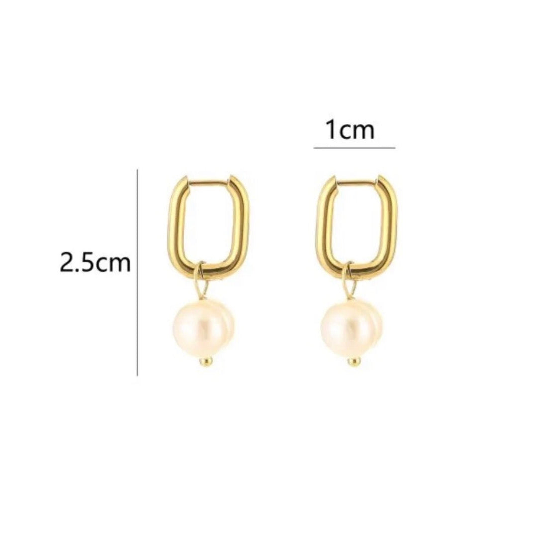 Oval Pearl Earrings