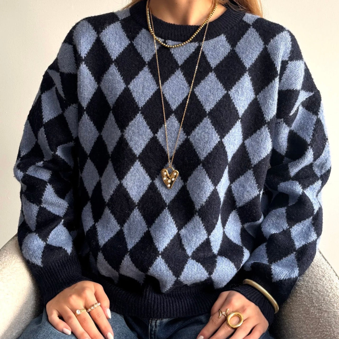 Long Paradise Heart Necklace Gold