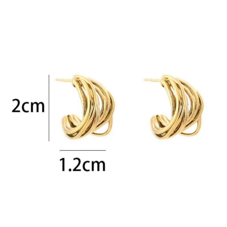 Lines Earrings Gold