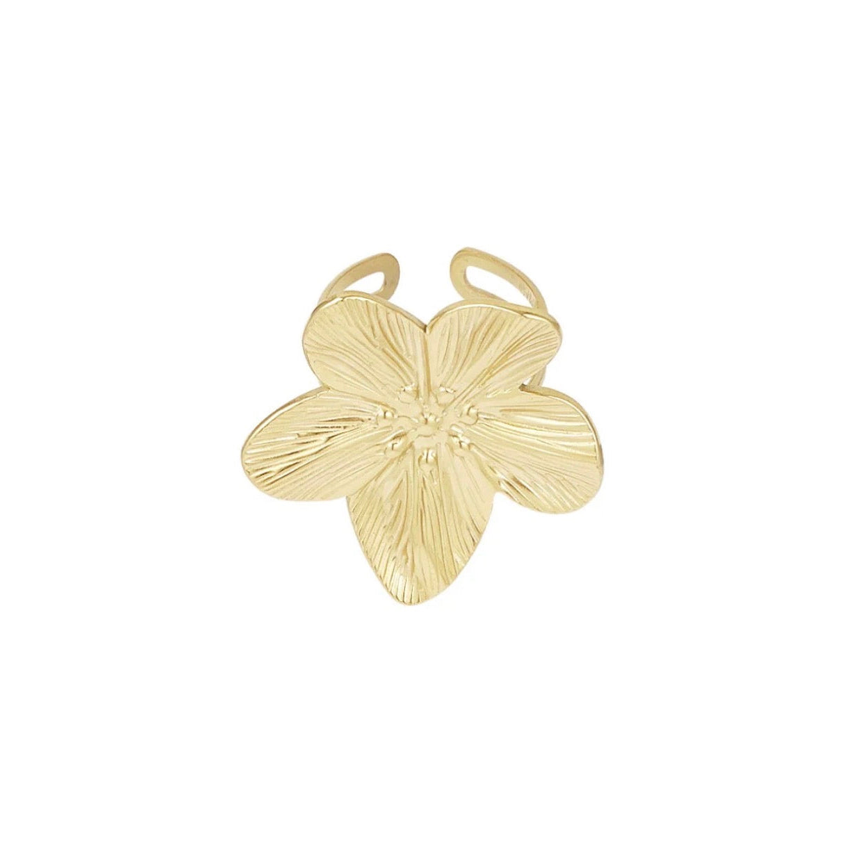 Tropical Flower Ring Gold