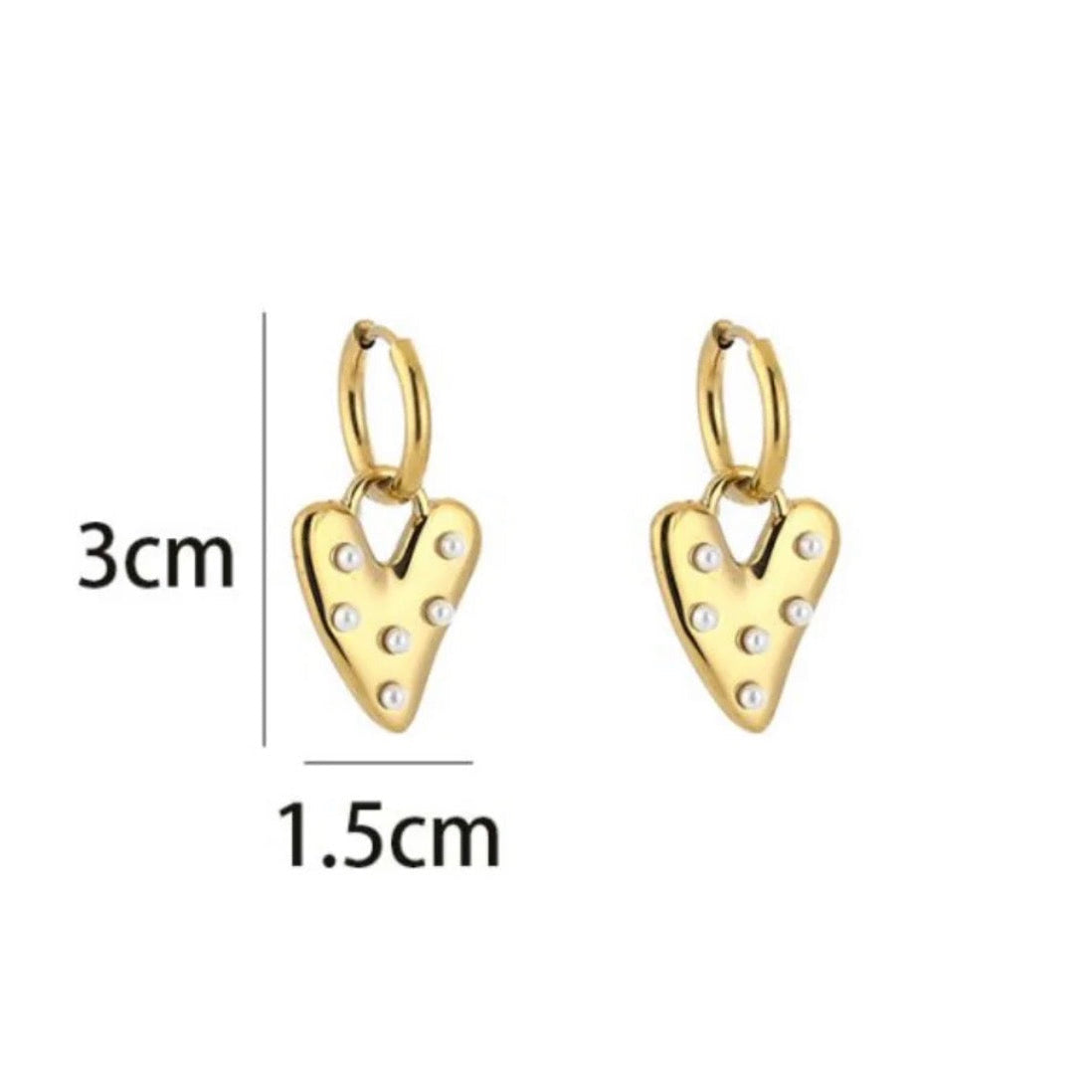 Paradise Heart Earrings Silver
