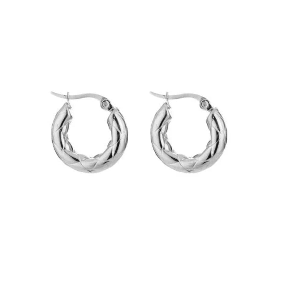 Gravy Medium Hoops Silver