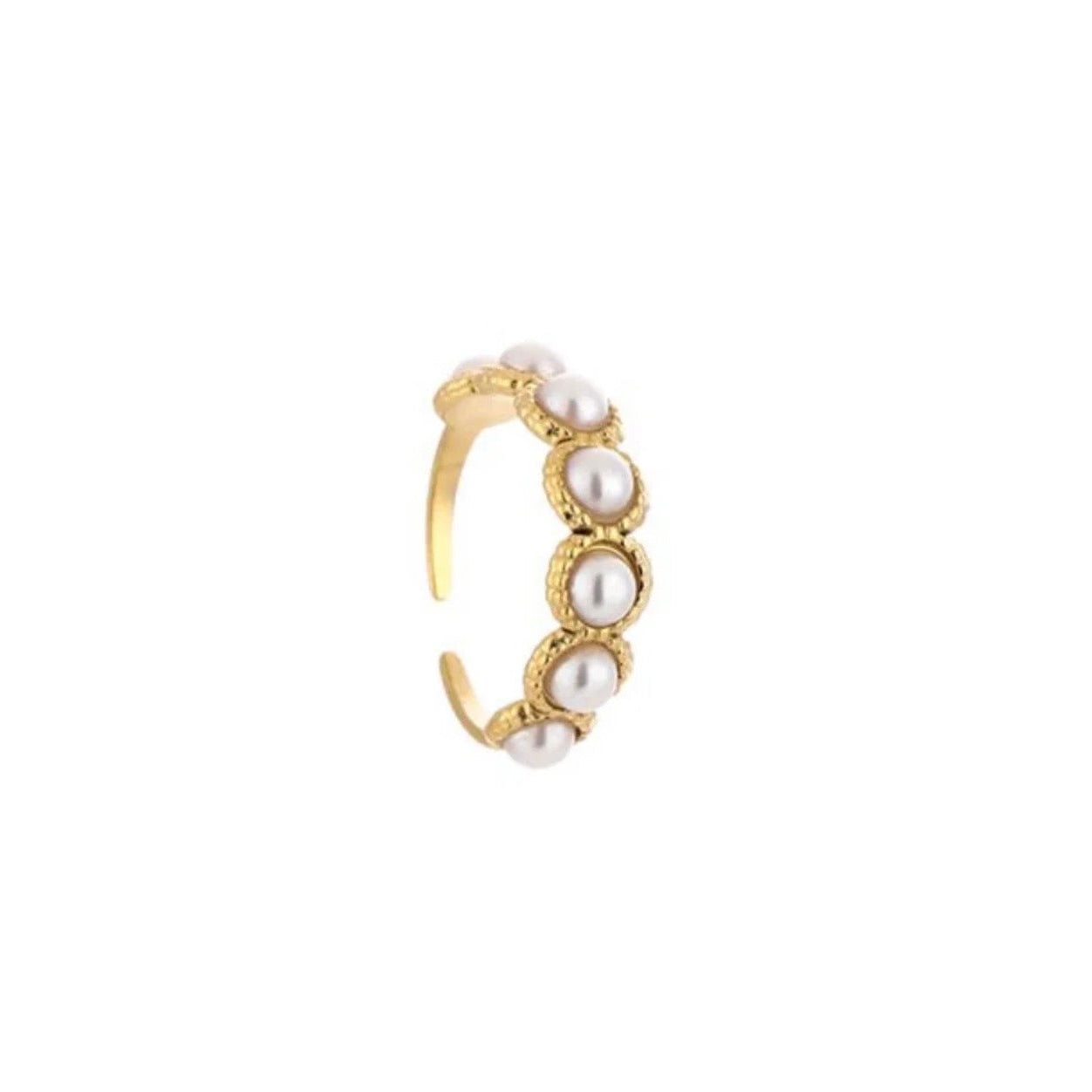 Multi Pearls Ring Gold