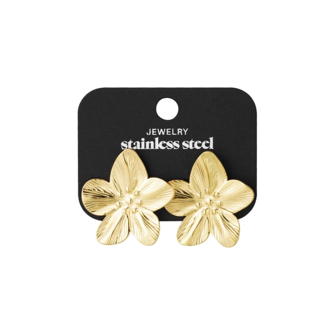 Tropical Flower Earrings Gold
