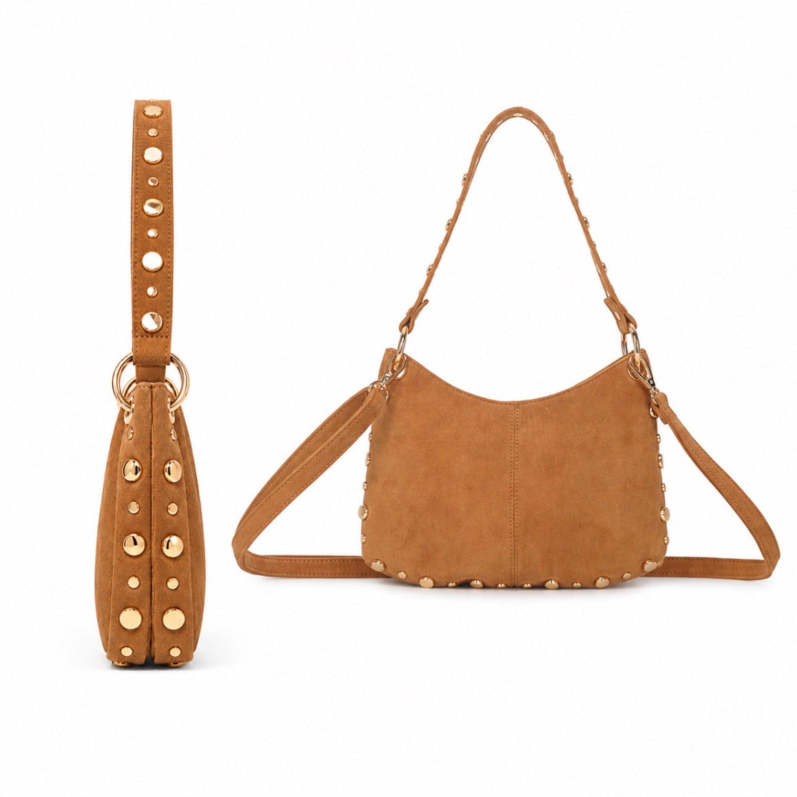 Studs City Bag Cognac