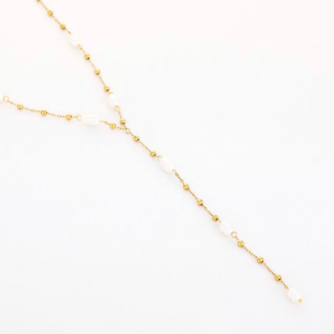 Y pearls Necklace Gold
