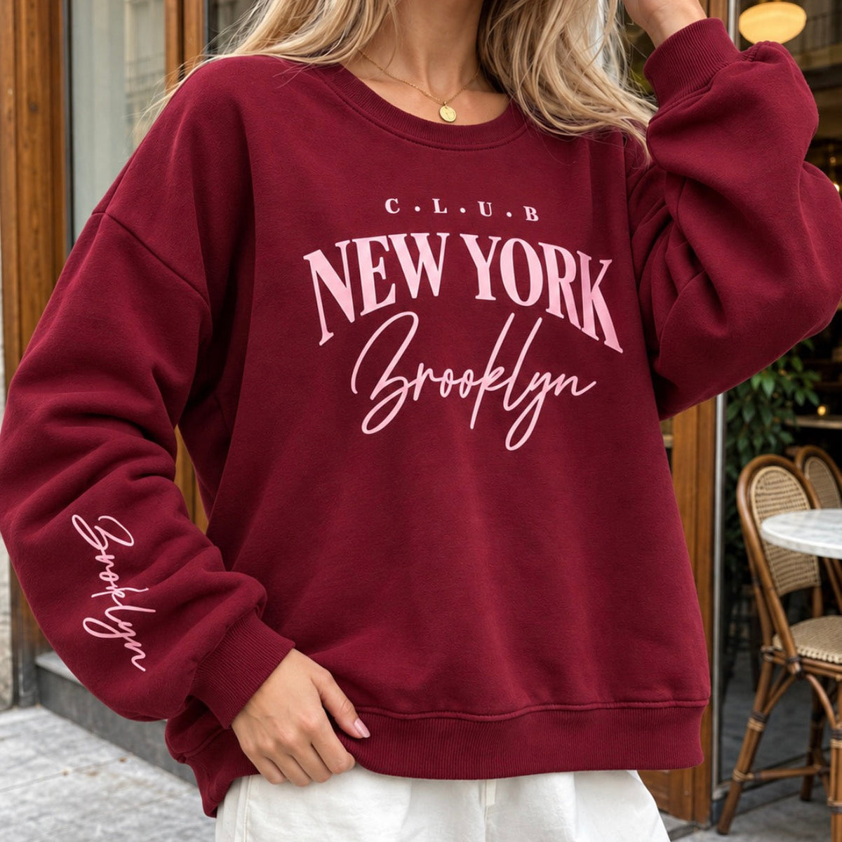 New York Brooklyn Sweater Bordeaux