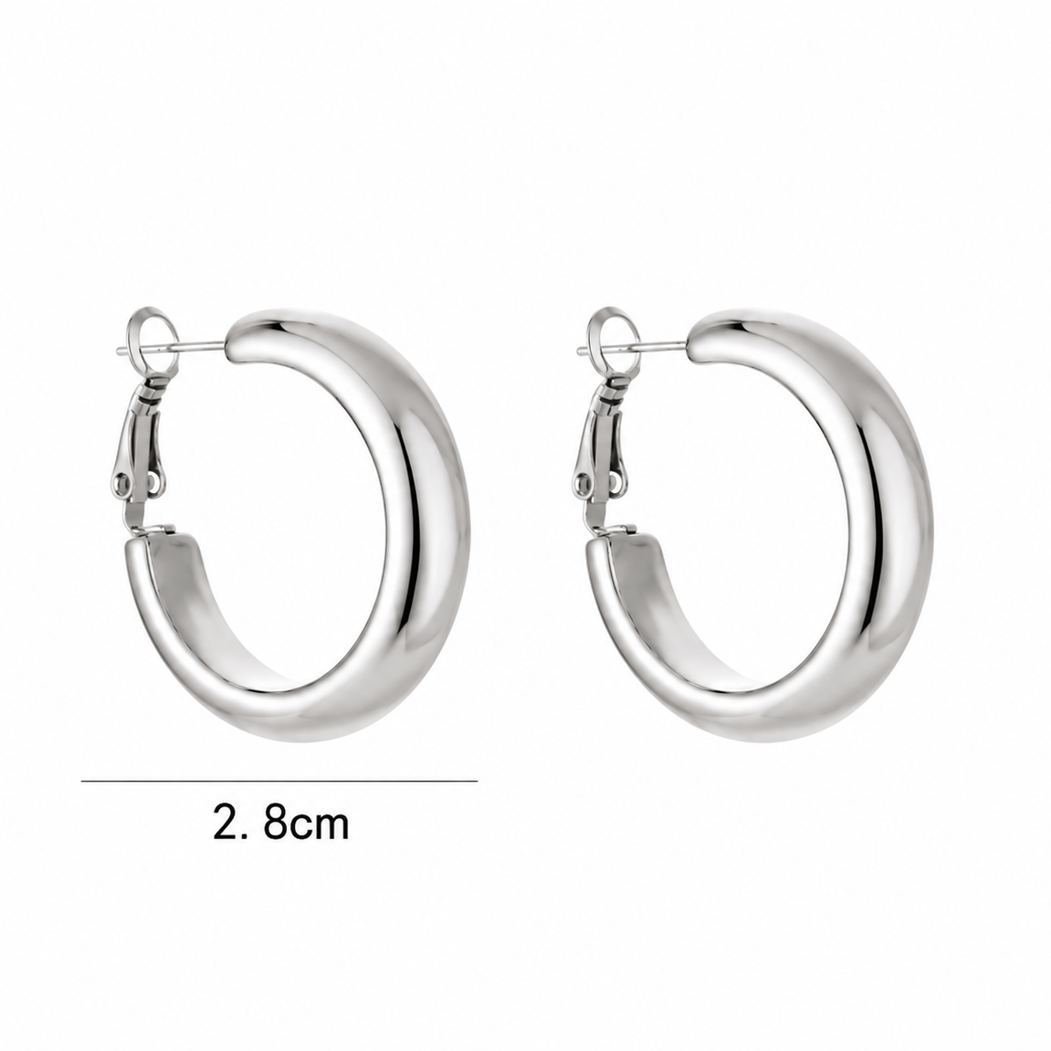 Alba Hoops Earrings Silver