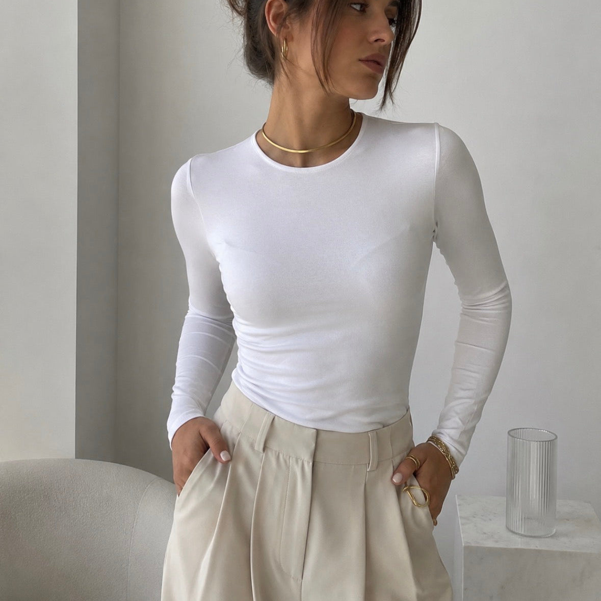 Mia Top White