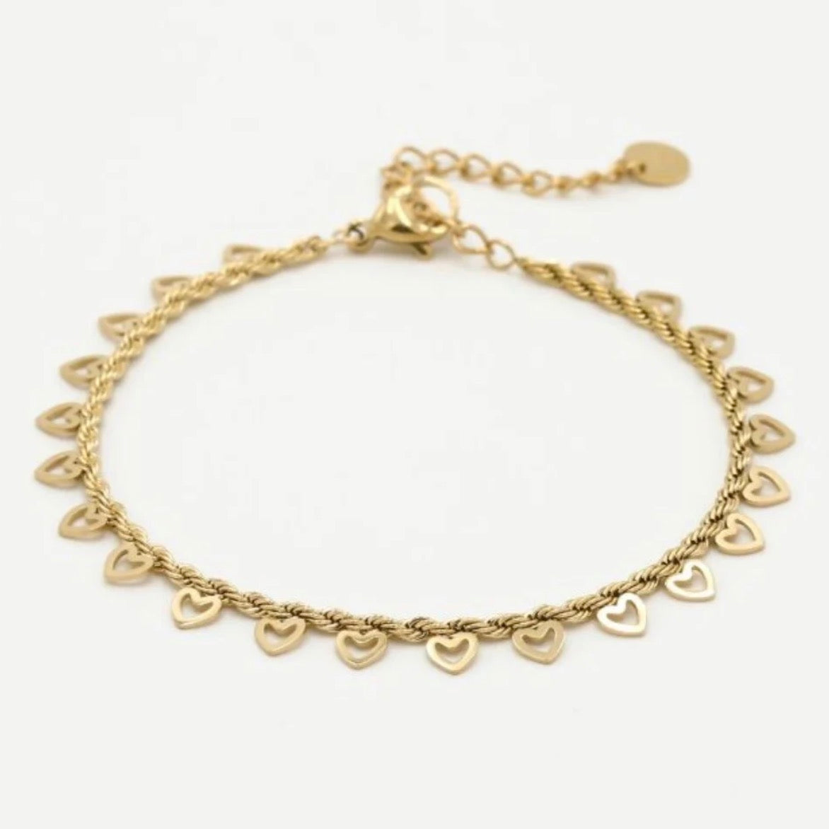 Small Hearts Bracelet Gold