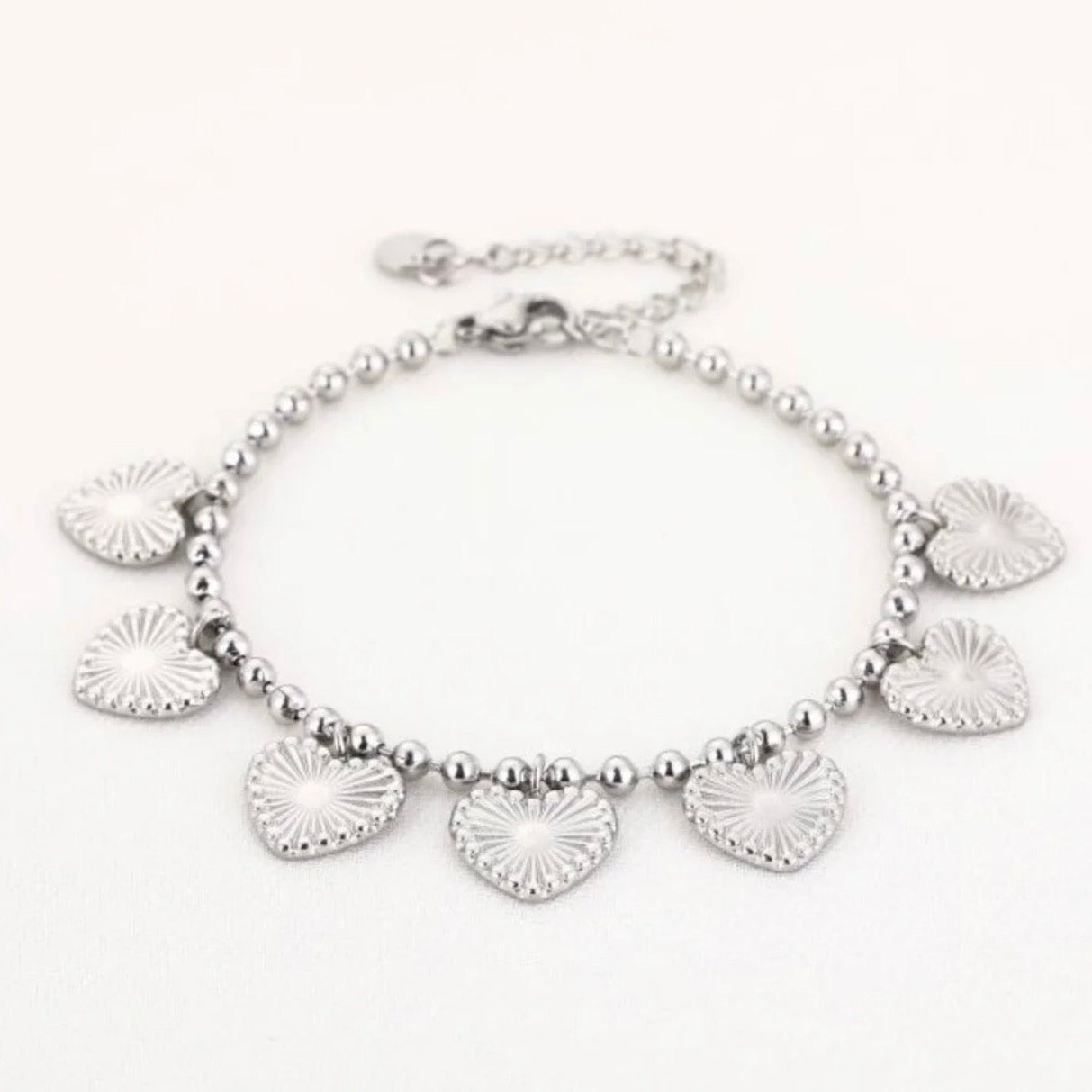 Multi Hearts Bracelet Silver