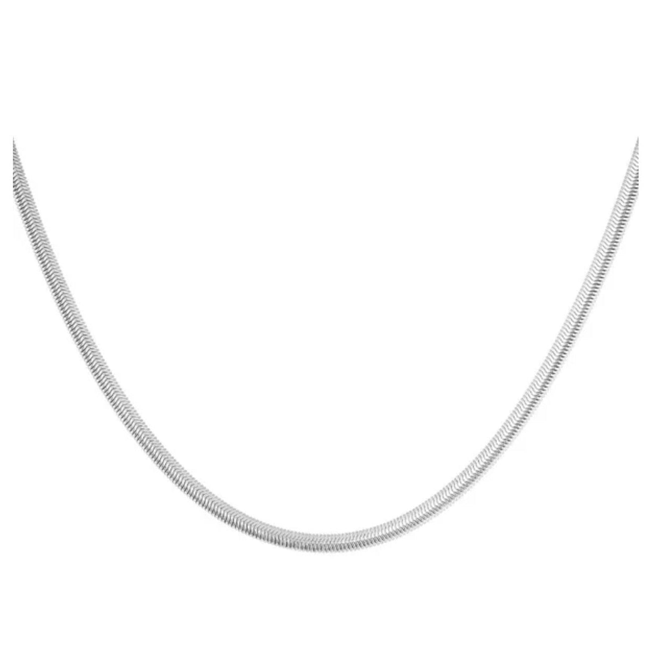 Plate Necklace Silver
