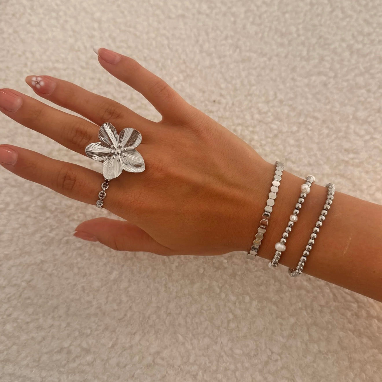Pearls Bracelet Silver