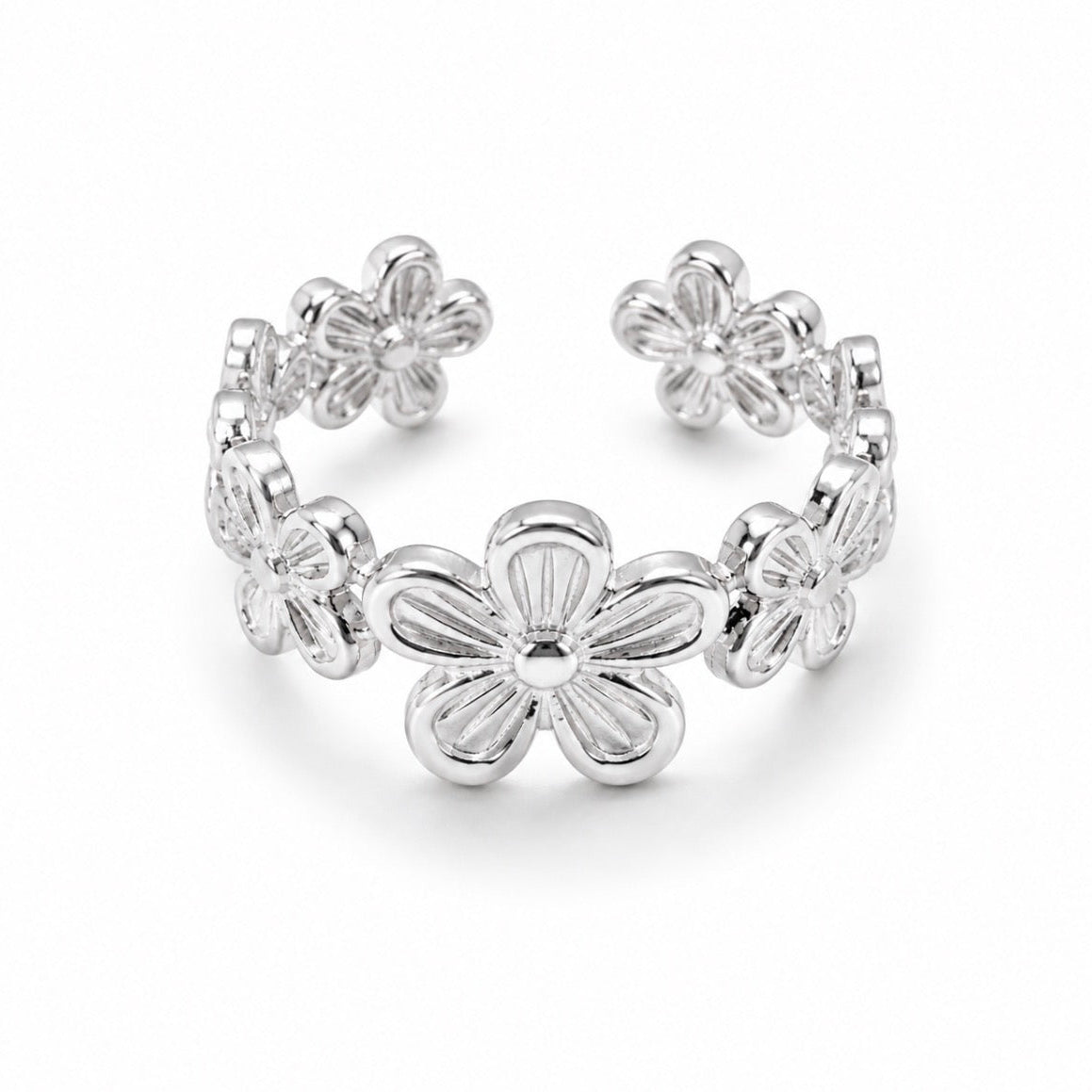 Sophie Flower Ring Silver