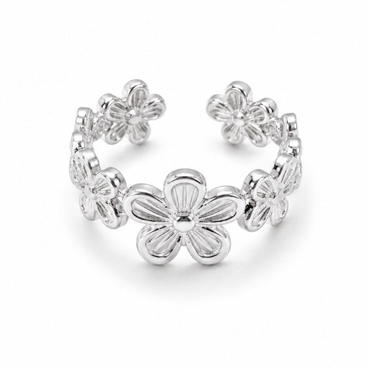 Sophie Flower Ring Silver