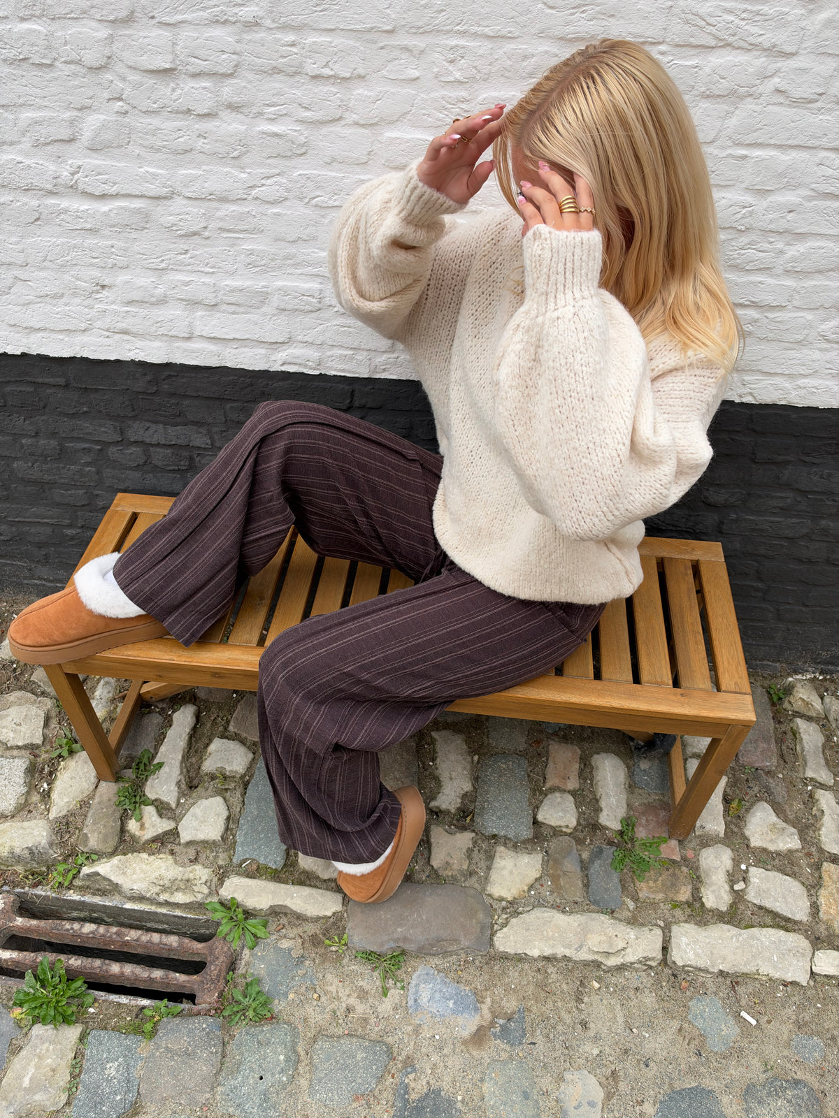 Emma Wide Leg Pants Brown