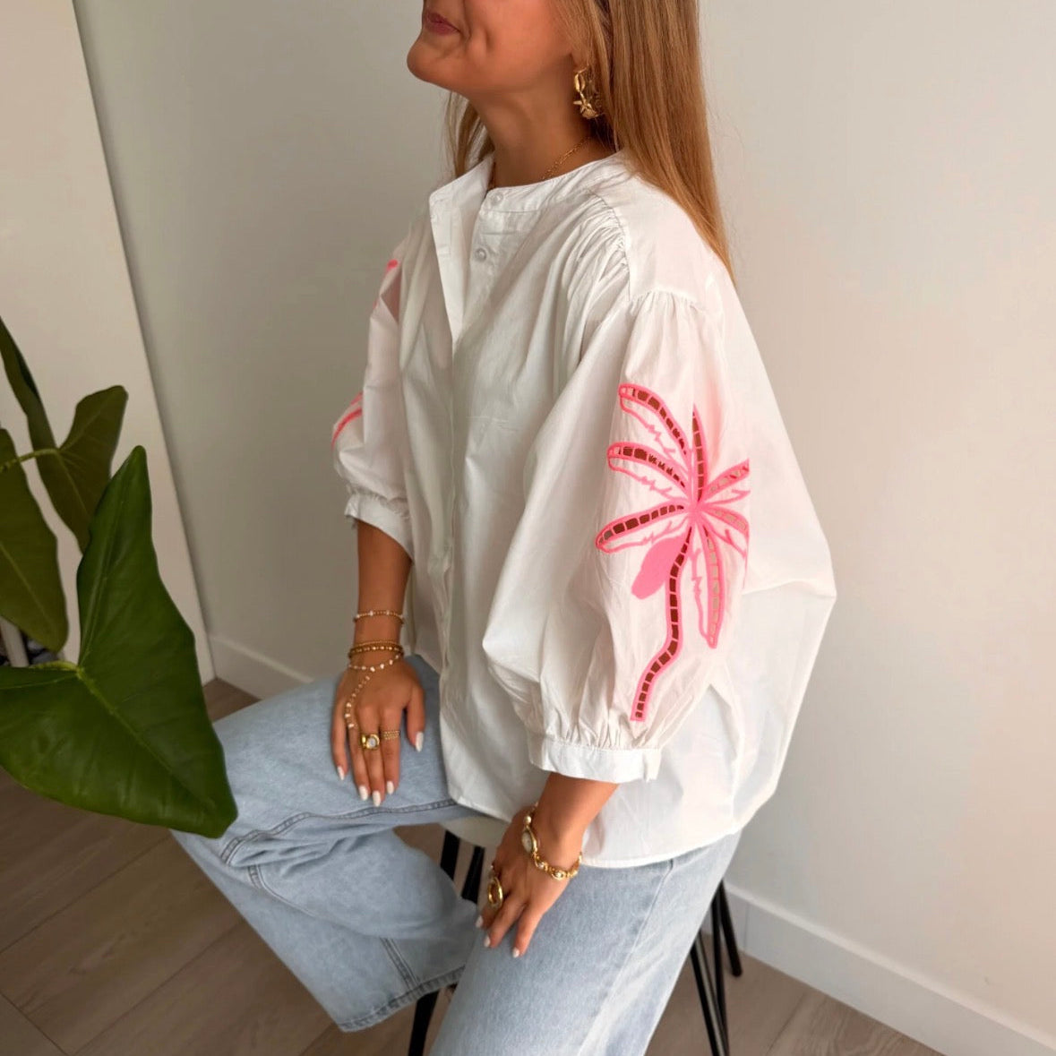 Flora Blouse White