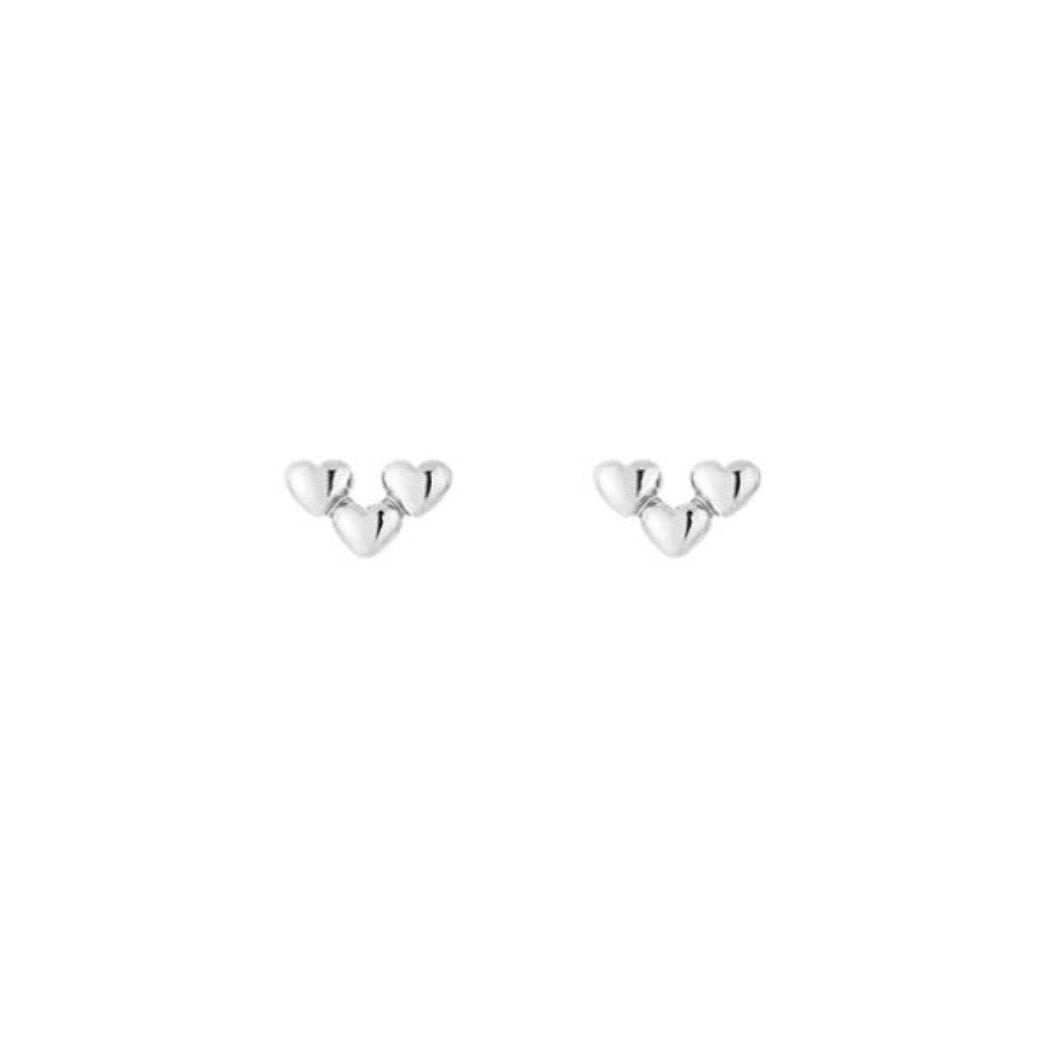Small hearts Studs Silver