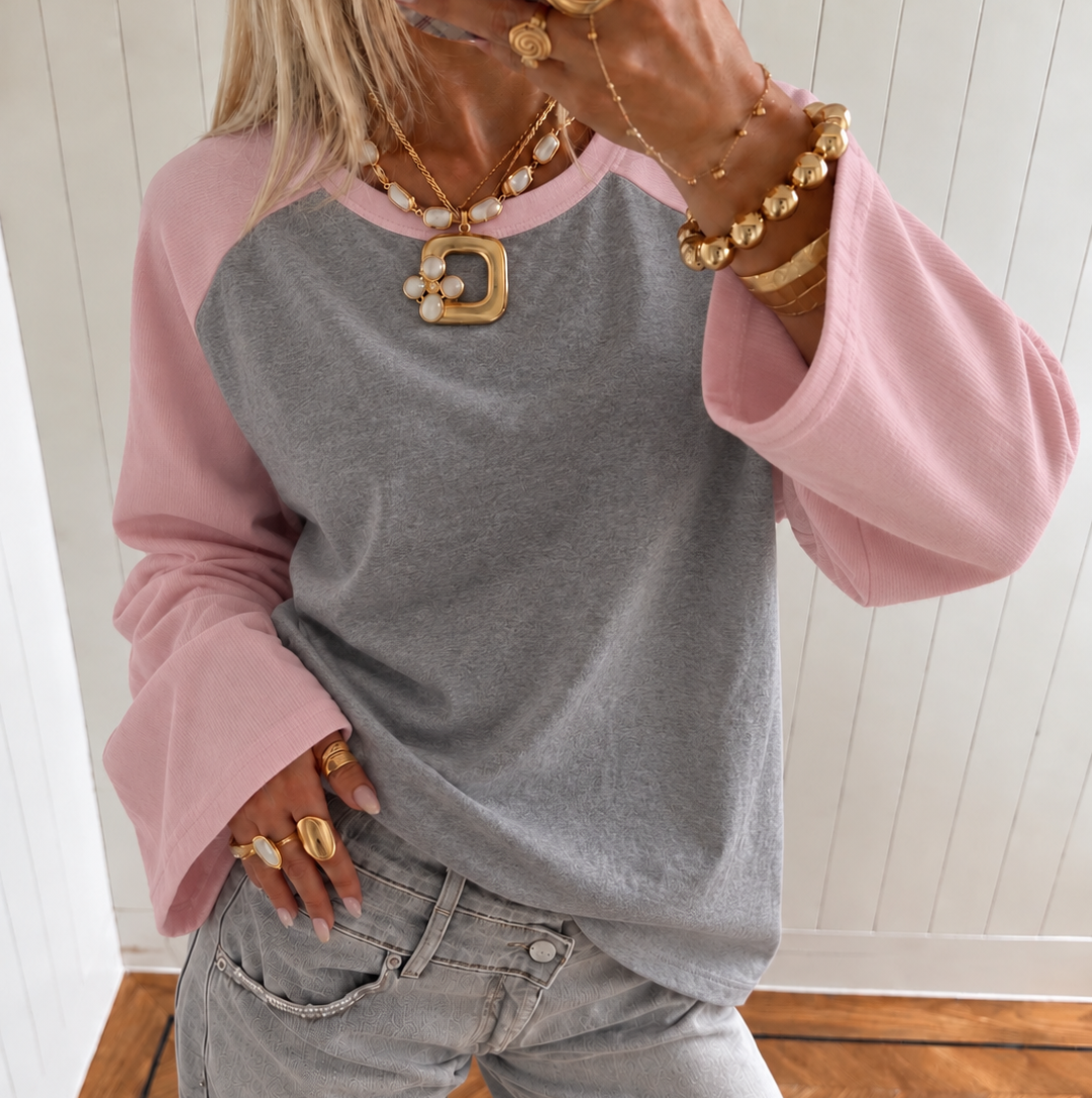 Billie Longsleeve Grey & Rose