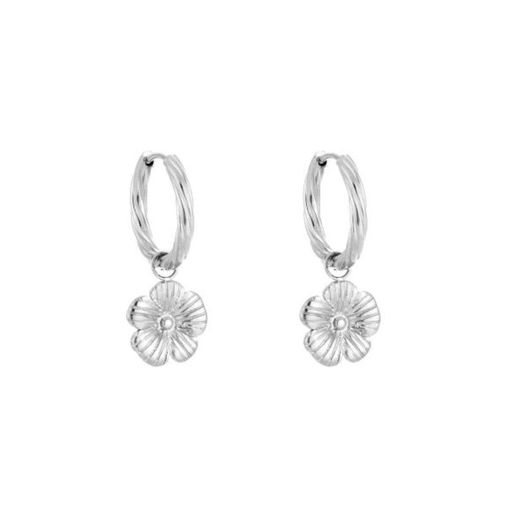 Cute flower Earrings Silver