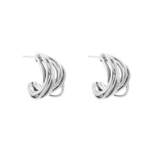 Lines Earrings Silver