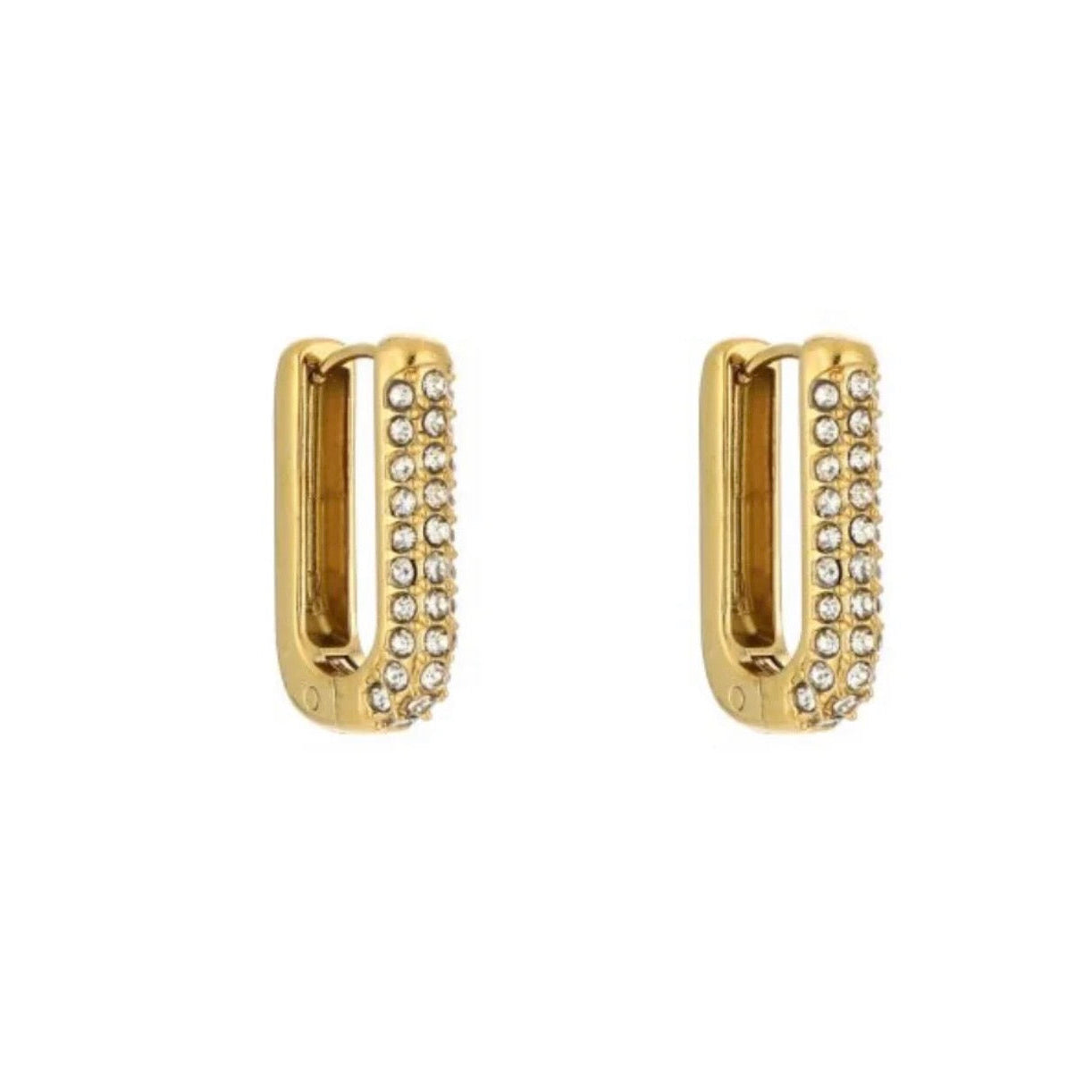 Basic Sparkle Hoops Gold