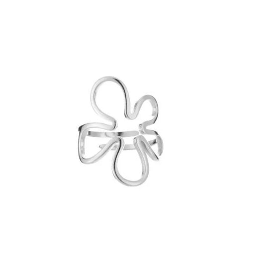 Flower Power Ring Silver