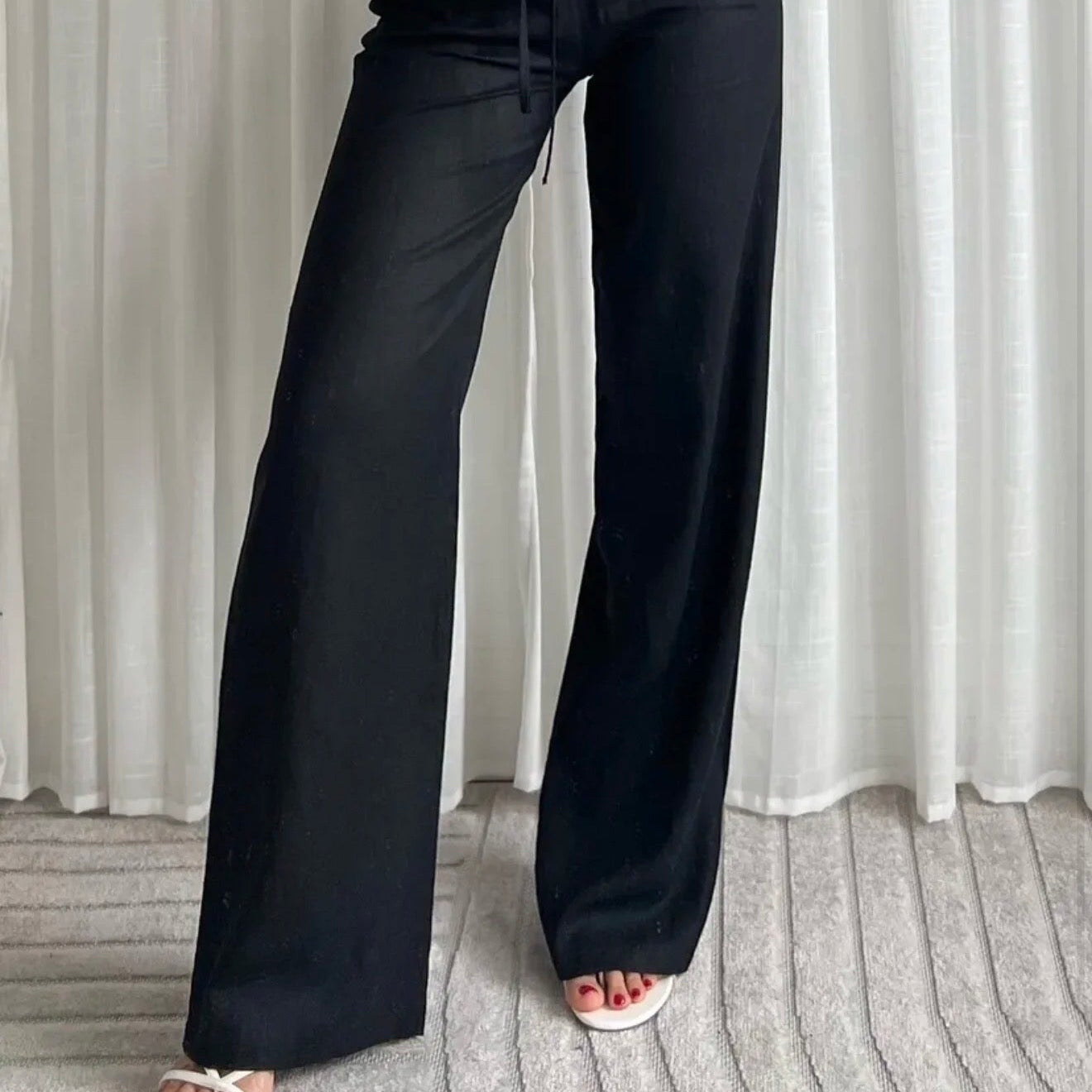 Lula Linen Pants Black (Tall Proof)