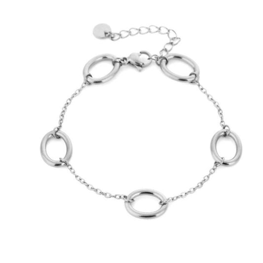 Multi Hoop Bracelet Silver