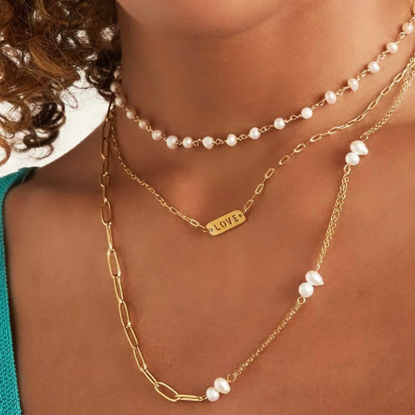 Double Love Necklace Silver