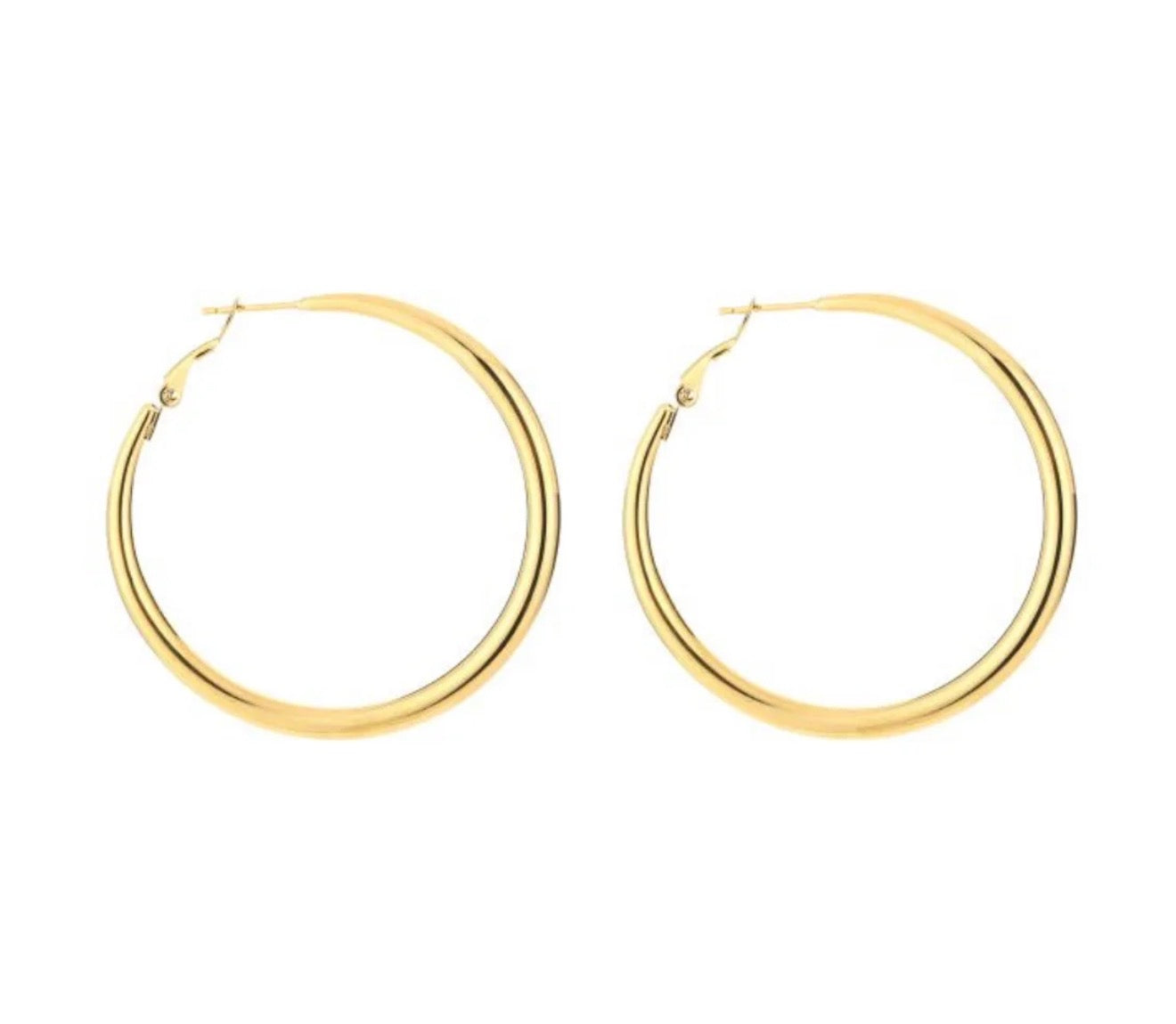 Classic Hoops Earrings Gold