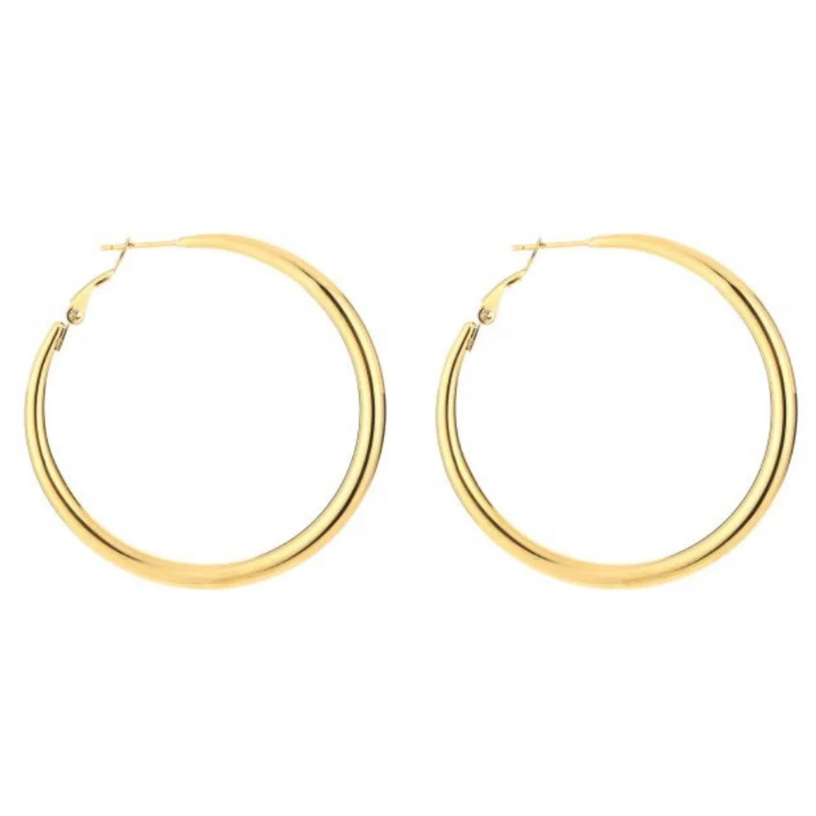 Classic Hoops Earrings Gold