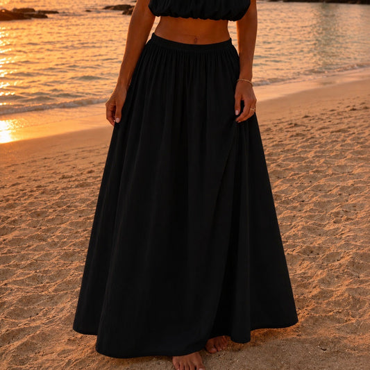 Louise Long Skirt Black