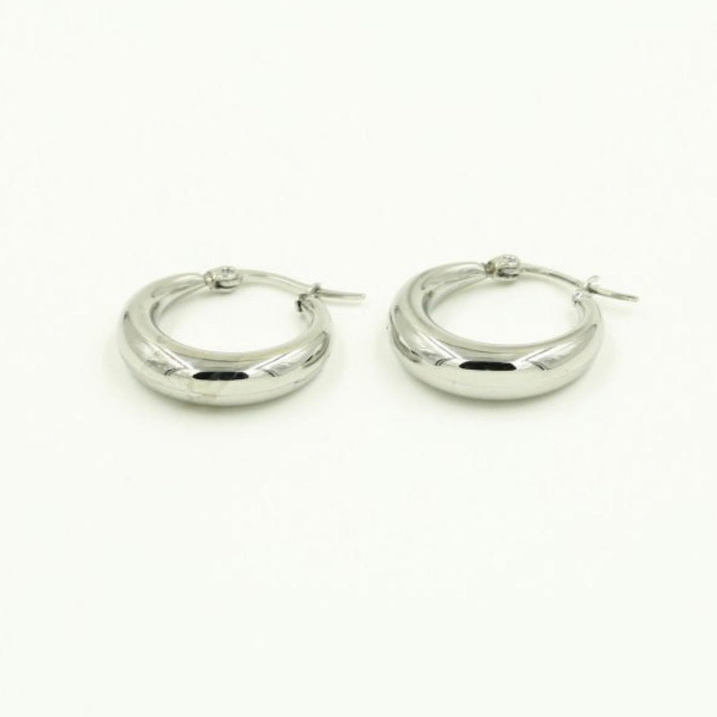 Small Nova Hoops Earrings Silver