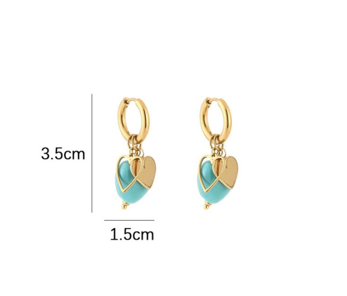 Tropical Heart Earrings