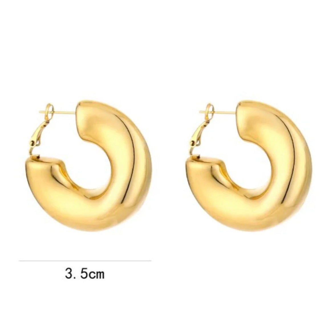 Wavy Hoops Gold