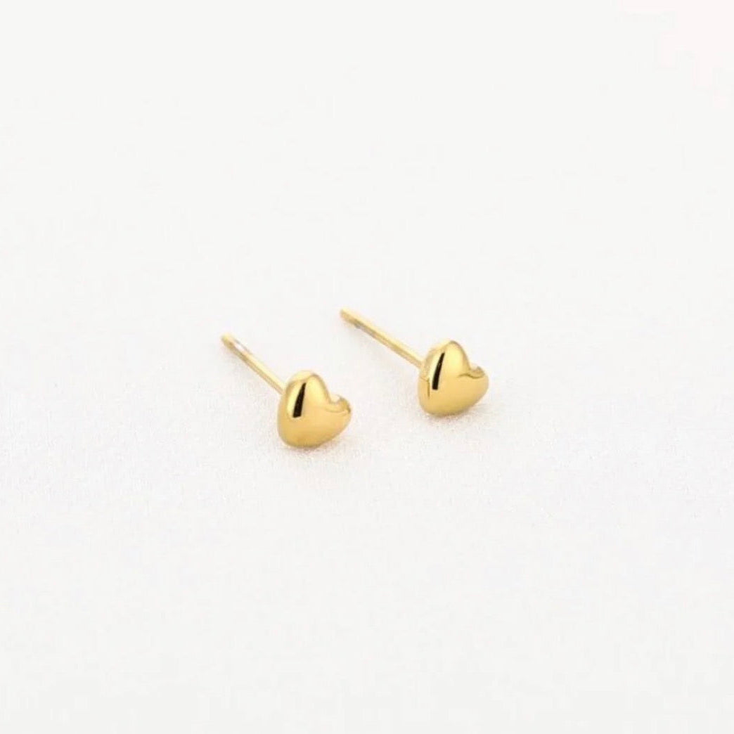 Mini Hearts Earstuds Gold