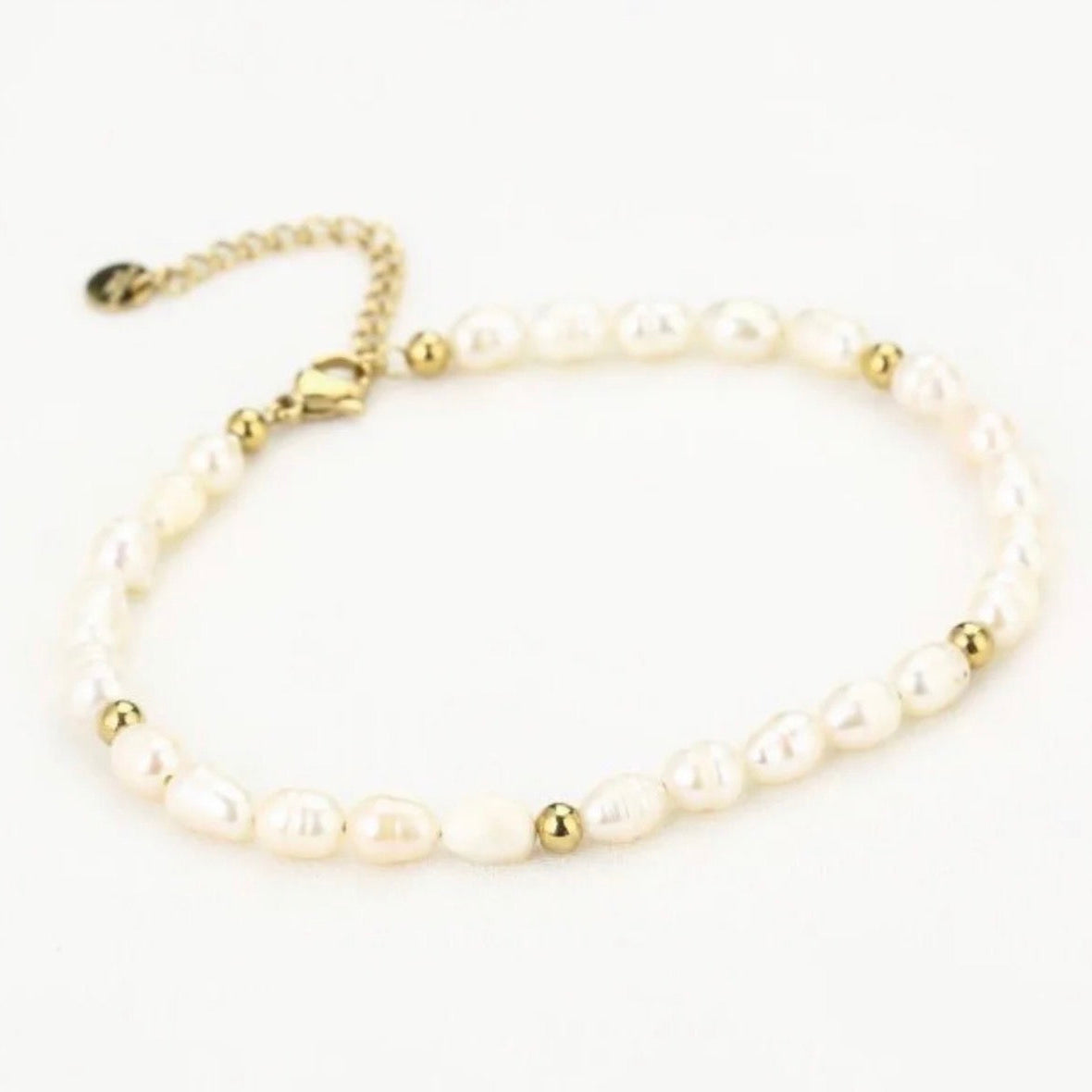 Pearls Ankle Bracelet Gold