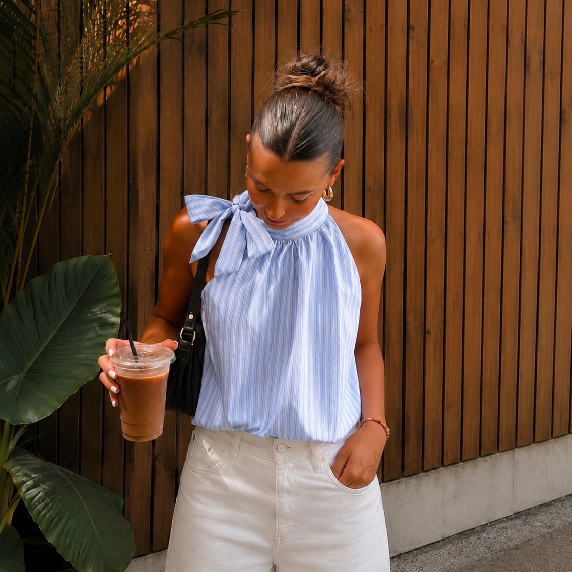 Bella Top Blue Stripes