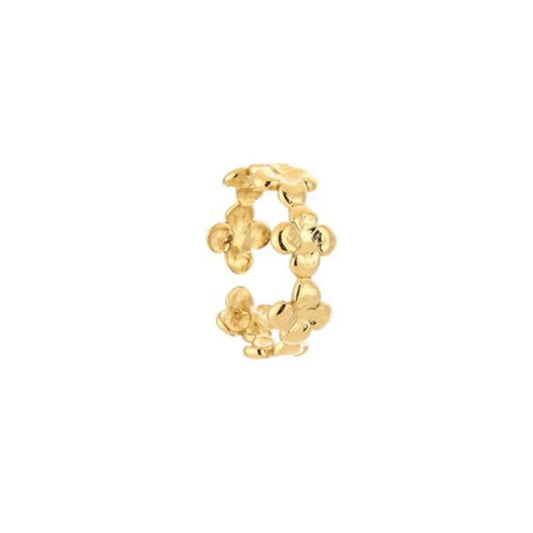Multi Cute Flower Ring Gold