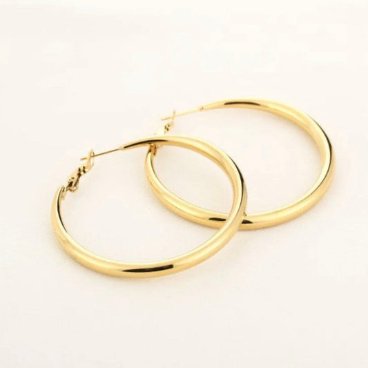 Classic Hoops Earrings Gold