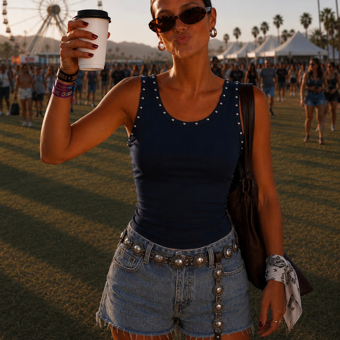Studs Top Navy
