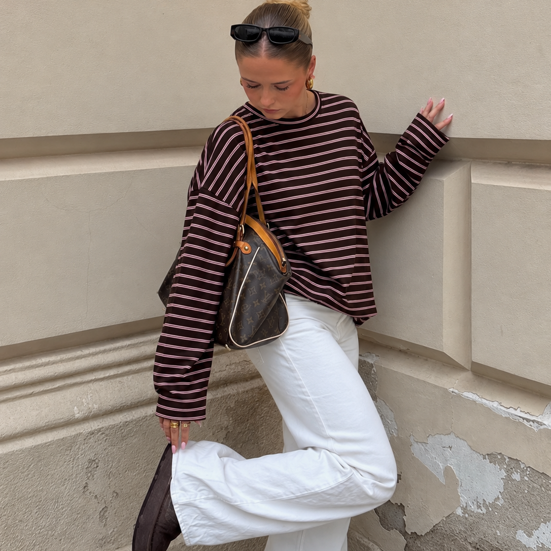 Elvie Striped Longsleeve Brown