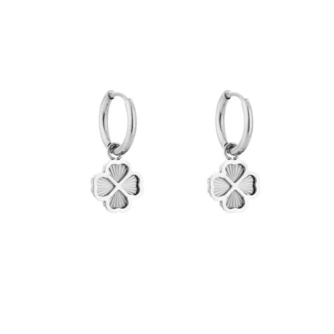 Cute Clover Earrings Silver
