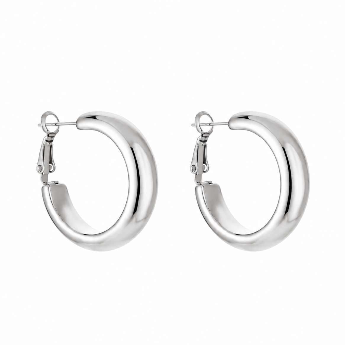 Alba Hoops Earrings Silver