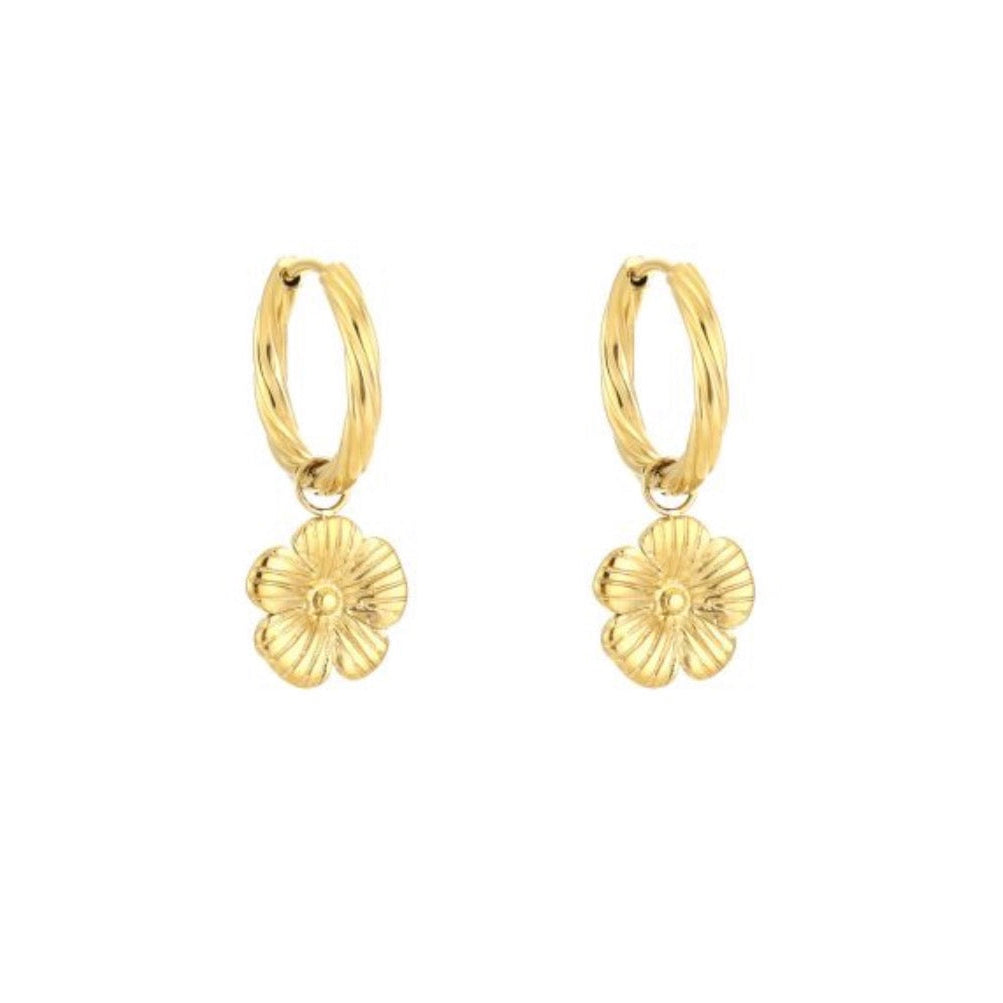 Cute flower Earrings Gold