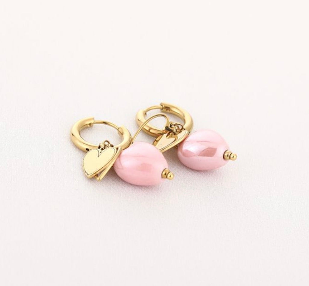 Tropical Heart Earrings