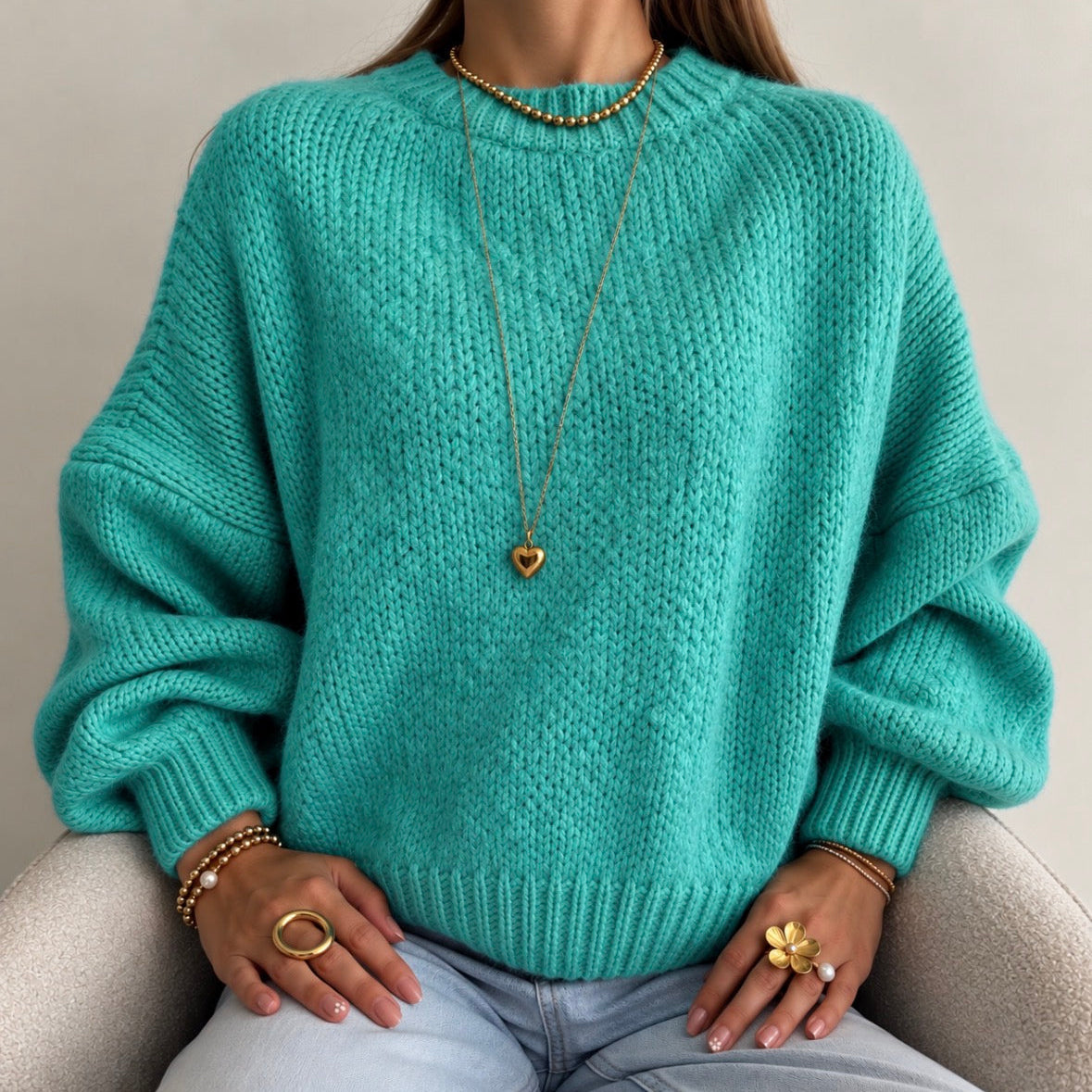 Millie Sweater Aqua